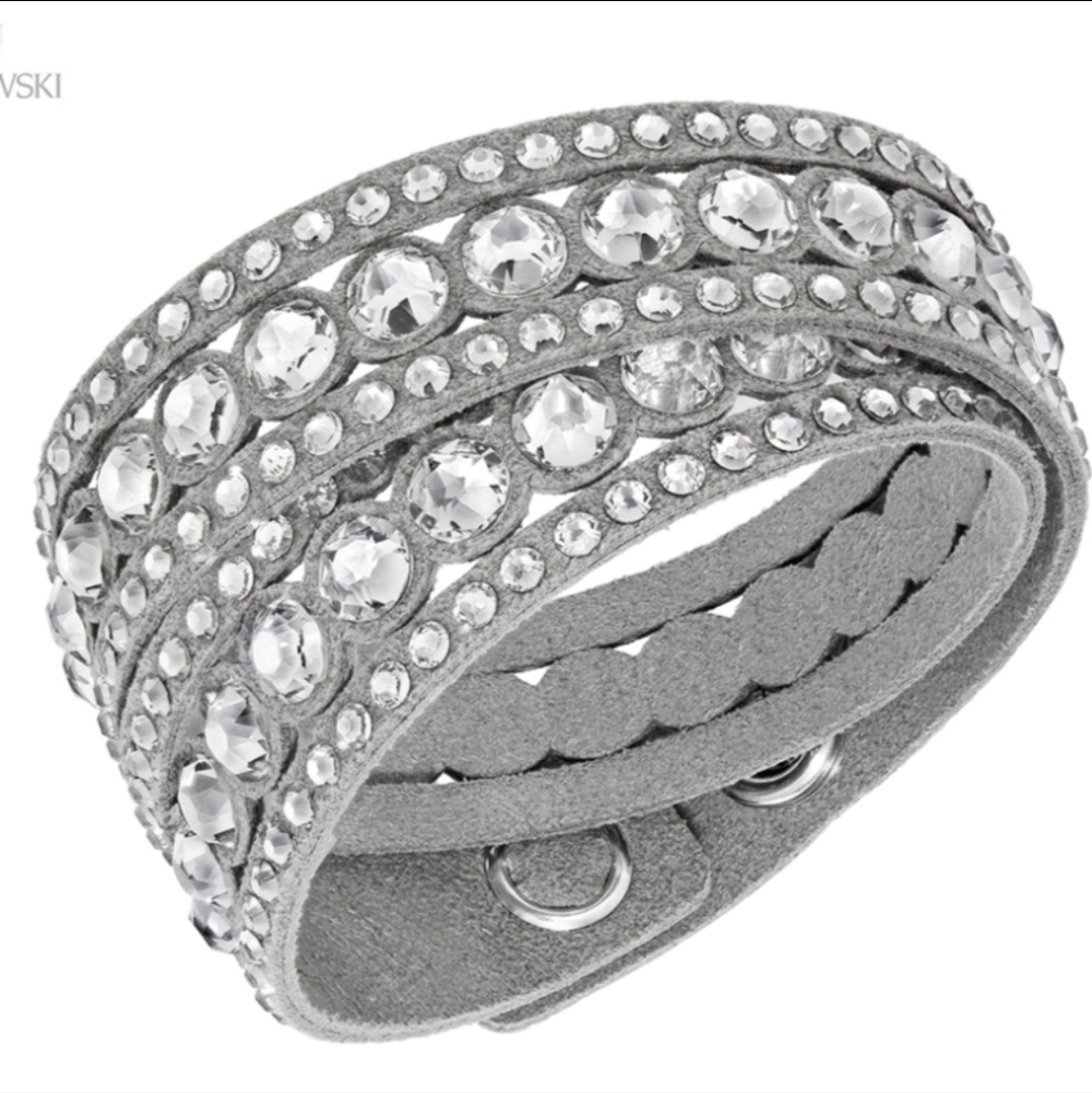 Elegant Gray Crystal Bracelet
